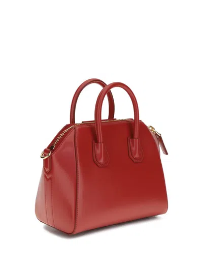 Givenchy Antigona Mini Top-handle Bag In Patent Leather In Red