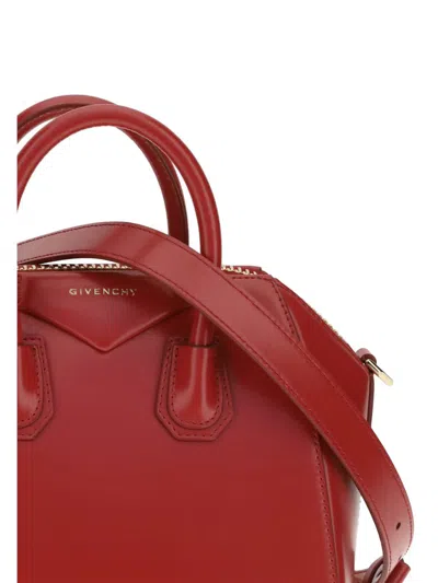 Givenchy Antigona Mini Top-handle Bag In Patent Leather In Red