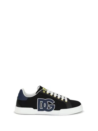 Dolce & Gabbana Logoed Sneakers In Black