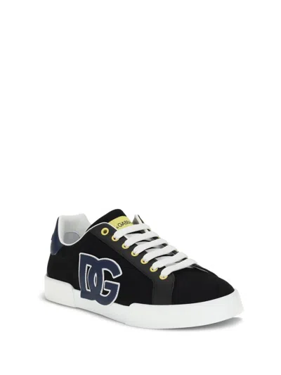 Dolce & Gabbana Logoed Sneakers In Black