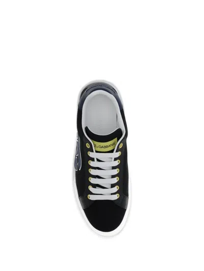Dolce & Gabbana Logoed Sneakers In Black