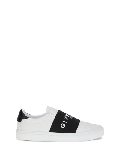 Givenchy Urban Street Sneakers In Leather With Elastic Band In White