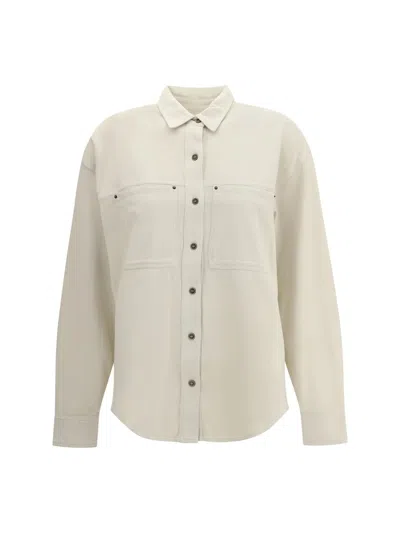 Isabel Marant Étoile Raquel Double-pocket Button-front Shirt In White