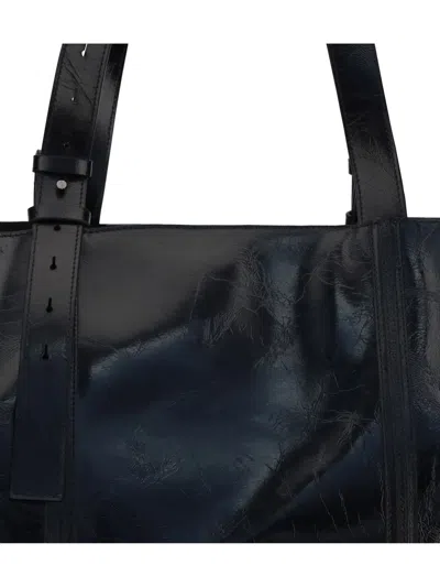 Golden Goose Adjustable Strap Shoulder Bag With High Shine Finish In Black