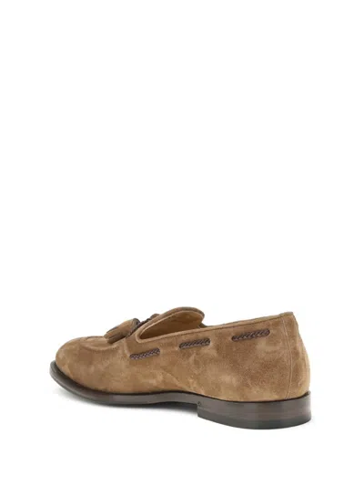 Brunello Cucinelli Suede Loafers In Brown
