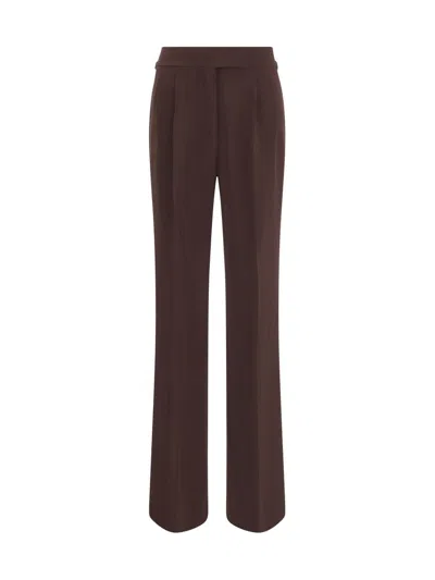Tom Ford Pleated Wide-leg Trousers In Brown
