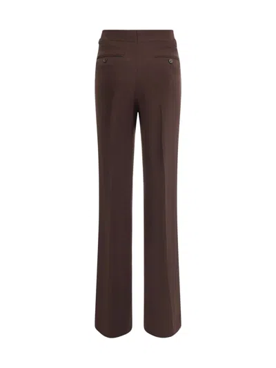 Tom Ford Pleated Wide-leg Trousers In Brown