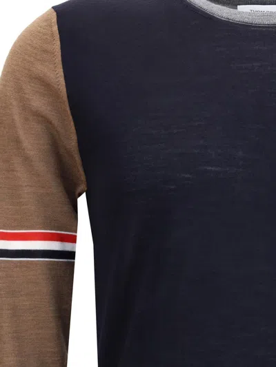 Thom Browne Virgin Wool Sweater In Blue