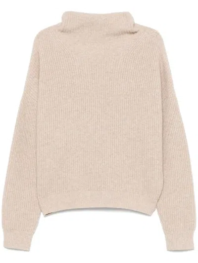 Isabel Marant Brooke Cashmere And Merinos Wool Sweater Clothing In Neutral