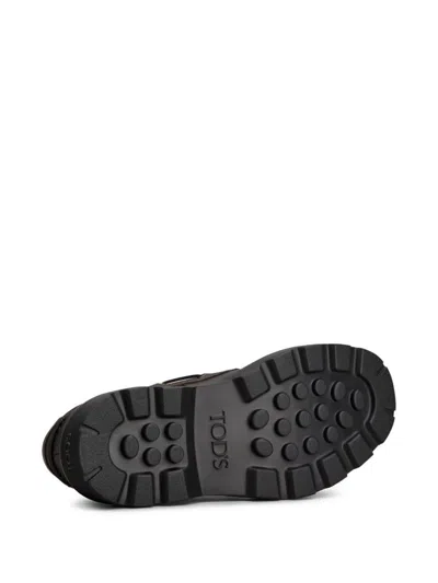 Tod's Leather Loafers Designed For Nautical Wear In Brown