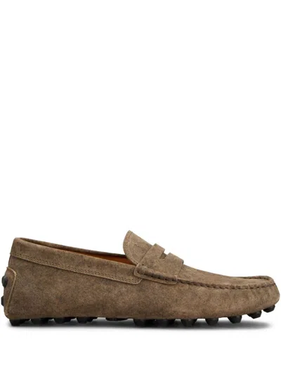 Tod's Mocassino Gommino Macro 52k Loafers Brown In Brown