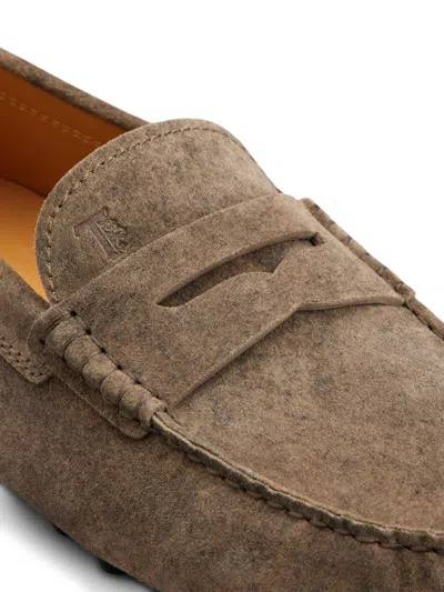 Tod's Mocassino Gommino Macro 52k Loafers Brown In Brown