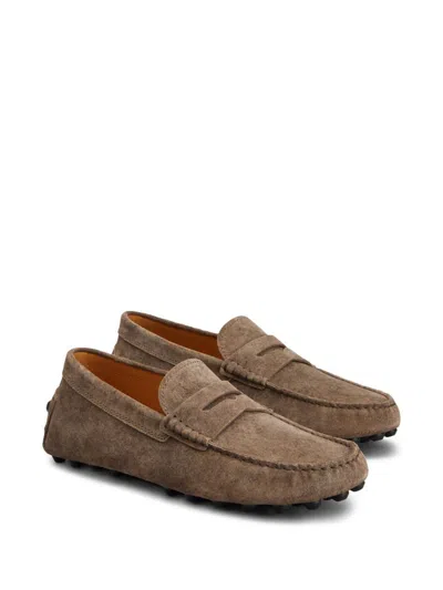Tod's Mocassino Gommino Macro 52k Loafers Brown In Brown