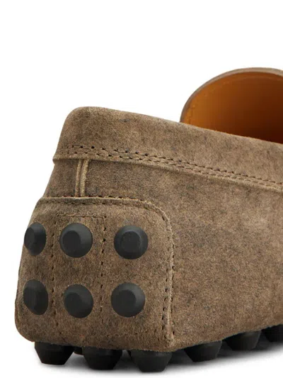 Tod's Mocassino Gommino Macro 52k Loafers Brown In Brown