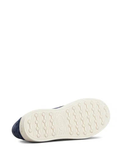 Tod's Sneakers In Nabuk Di Vitello In Blue