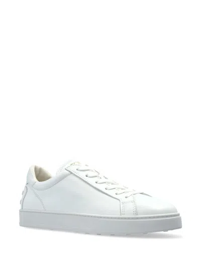 Tod's Leather Sneakers In White