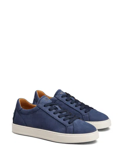 Tod's Sneakers In Nabuk Di Vitello In Blue