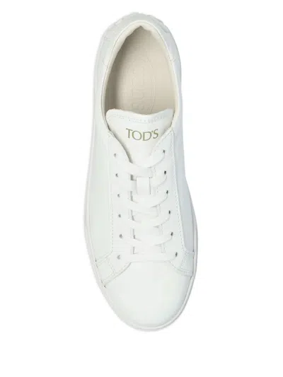 Tod's Leather Sneakers In White
