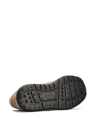 Tod's Suede Rubber Sole Sneakers In Sand