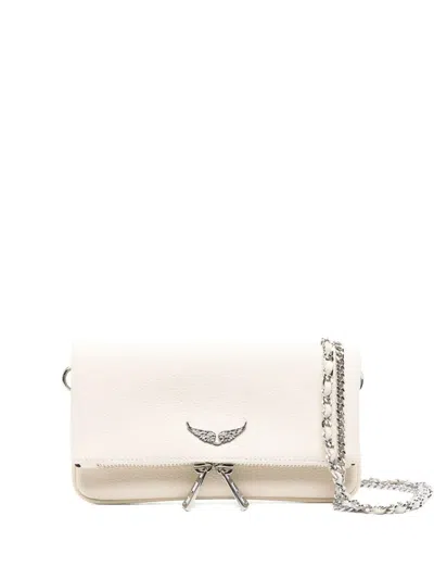 Zadig & Voltaire Zadig&voltaire Rock Nano Grained Leather Bags In Sand