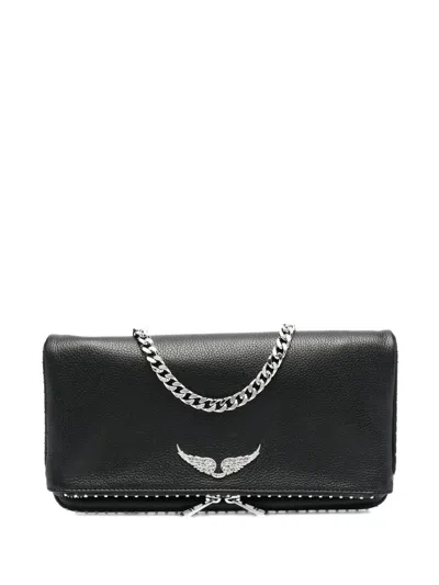Zadig & Voltaire Zadig&voltaire Rock Grained Leather   Studs Bags In Black
