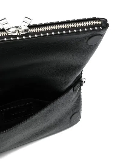 Zadig & Voltaire Zadig&voltaire Rock Grained Leather   Studs Bags In Black
