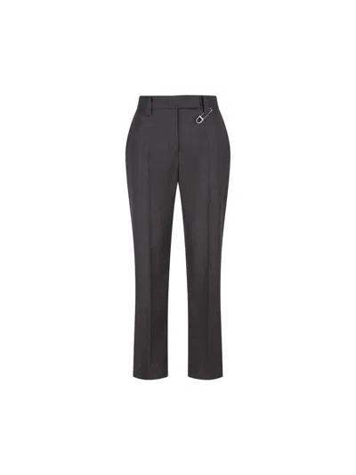 Prada Virgin Wool Pants In Blue