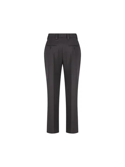 Prada Virgin Wool Pants In Blue