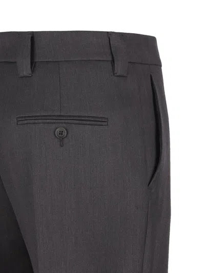 Prada Virgin Wool Pants In Blue