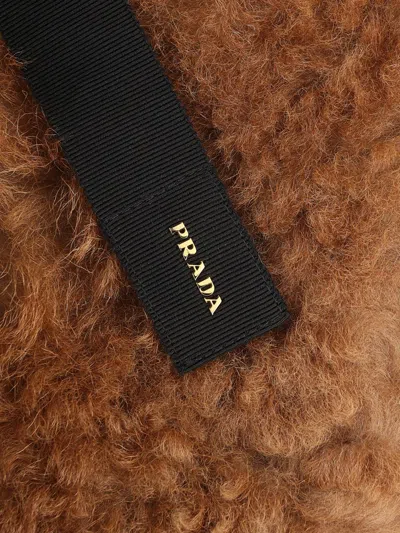 Prada Tie Scarf In Brown