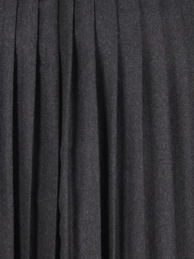 Prada Pleated Midi Skirt In Animal Print