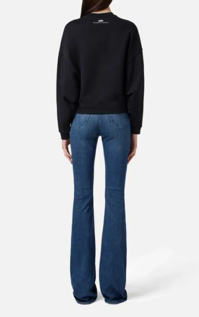 Elisabetta Franchi Sweatshirt With Lettering Print In Black
