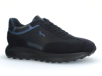 Harmont & Blaine Suede Sneaker In Blue