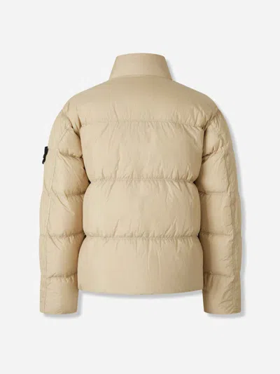 Stone Island Padded Quilted Jacket With High Collar In Multi
