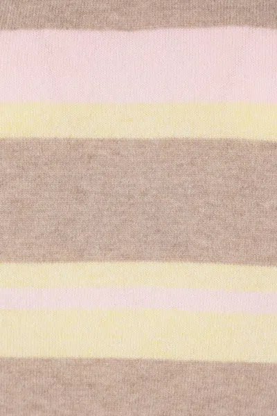 Guest In Residence Collegiate Stripe Polo Taupe Combo In Multi