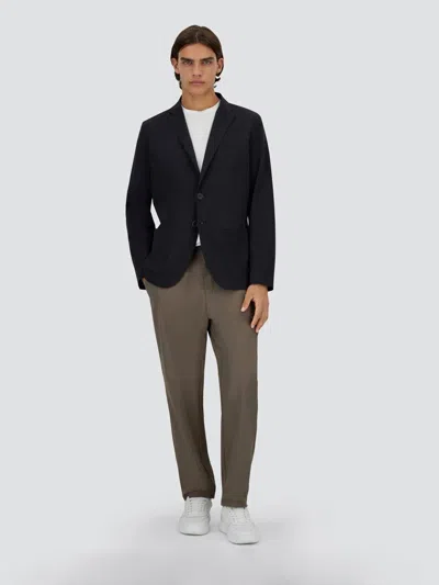 Herno Technical Stretch Seersucker Blazer In Blue