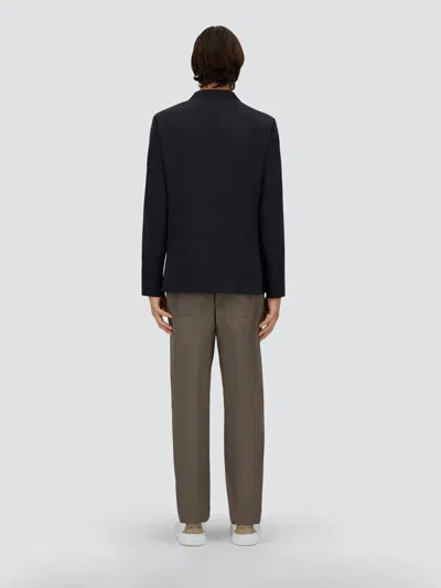 Herno Technical Stretch Seersucker Blazer In Blue