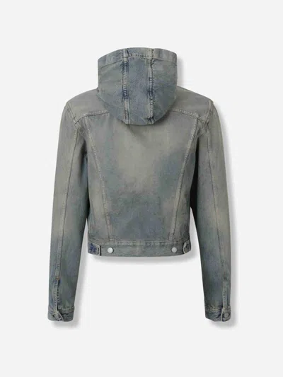 Acne Studios Men Denim Hooded Jacket In Blue