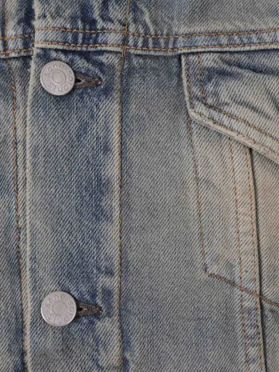 Acne Studios Men Denim Hooded Jacket In Blue