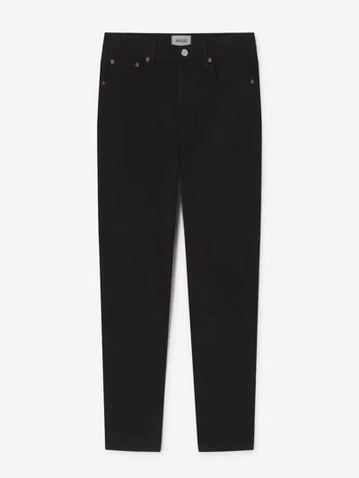 Agolde Slim Fit Denim Trousers With Classic Five-pocket Design In Black