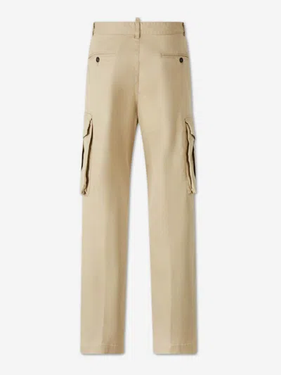 Dsquared2 Wide Cargo Trousers In Neutral
