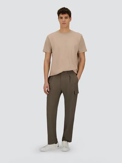 Herno Resort Cargo Trousers In Nylon Comfort Stretch In Brown