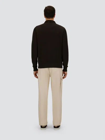 Herno Resort Shacket In Cotton Cashmere Knit In Brown