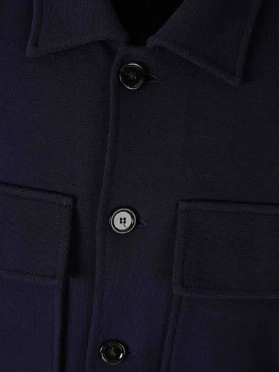 Lardini Blue Shirt With Classic Collar In Blue