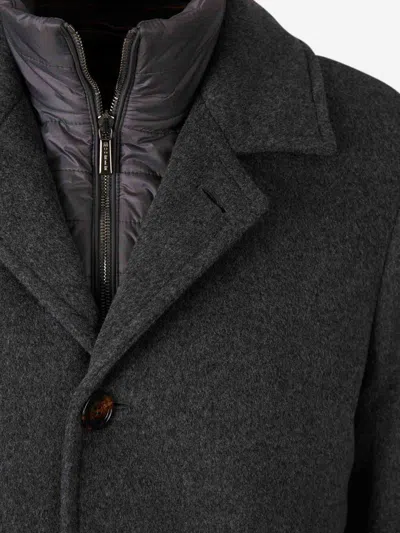 Moorer Long Coat Montferrato In Gray