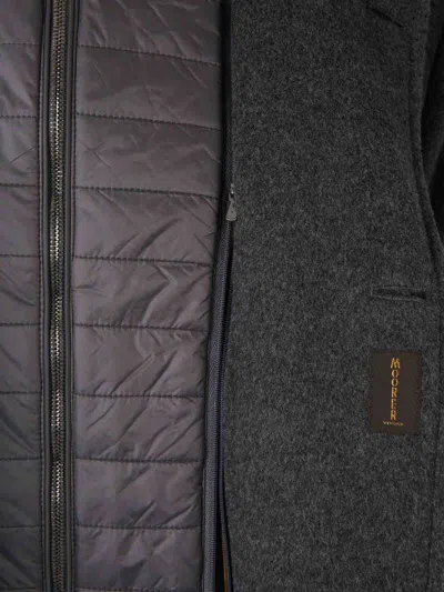 Moorer Long Coat Montferrato In Gray