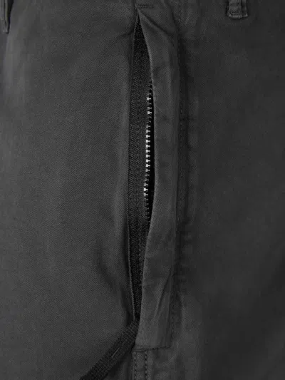 Stone Island Compass Label Trousers In Gray