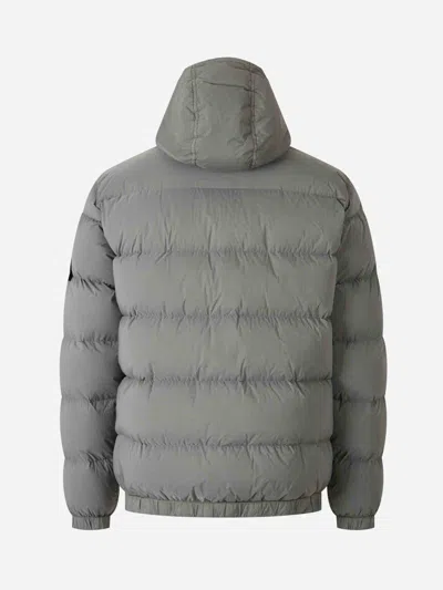 Stone Island Padded Puffer Jacket With High Collar In Green