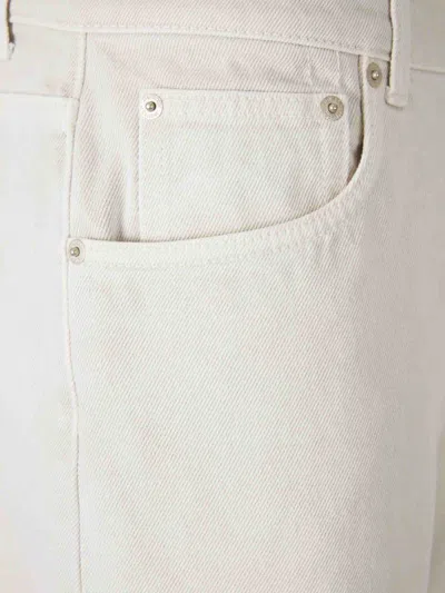 Alexander Mcqueen Wide Straight Jeans In Neutral