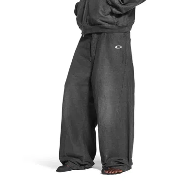 Balenciaga Trompe Loeil Denim Trousers In Gray